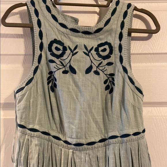 Free People Blue Embroidered Mini Dress - Picture 3 of 4